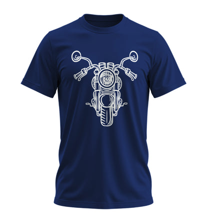 Chopper Bold Head - 10 Farklı Renk - Unisex Rahat Kalıp Baskılı Tişört - Moto Garage Collection