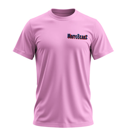 MotoBearZ Mavi Kırmızı Neon Graffiti - 10 Farklı Renk - Unisex Rahat Kalıp Baskılı Tişört - Regular Tişört Collection