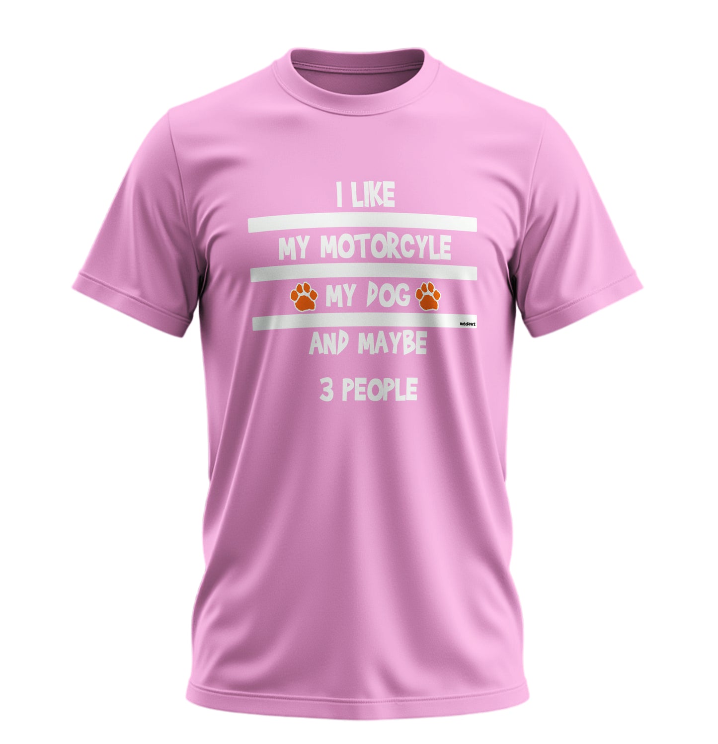 Motosiklet,Köpeğim ve 3 Kişi - 10 Farklı Renk - Unisex Rahat Kalıp Baskılı Tişört - Moto Garage Collection