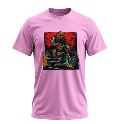 Fire on BearZ - 10 Farklı Renk - Unisex Rahat Kalıp Baskılı Tişört - BearZ Collection