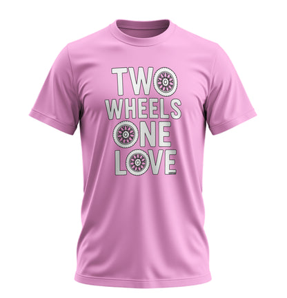 İki Teker Bir Aşk - 10 Farklı Renk - Unisex Rahat Kalıp Baskılı Tişört - Moto Garage Collection