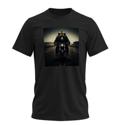 Road on BearZ - 10 Farklı Renk - Unisex Rahat Kalıp Baskılı Tişört - BearZ Collection
