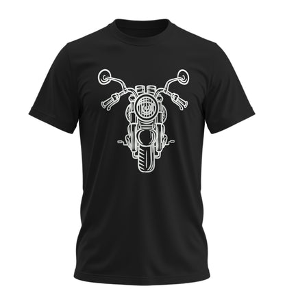 Chopper Bold Head - 10 Farklı Renk - Unisex Rahat Kalıp Baskılı Tişört - Moto Garage Collection