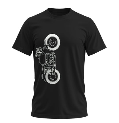 The Classic Crimson Vulture  - 10 Farklı Renk - Unisex Rahat Kalıp Baskılı Tişört - Moto Garage Collection