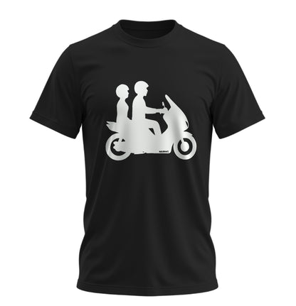 Double Riders- 10 Farklı Renk - Unisex Rahat Kalıp Baskılı Tişört - Moto Garage Collection