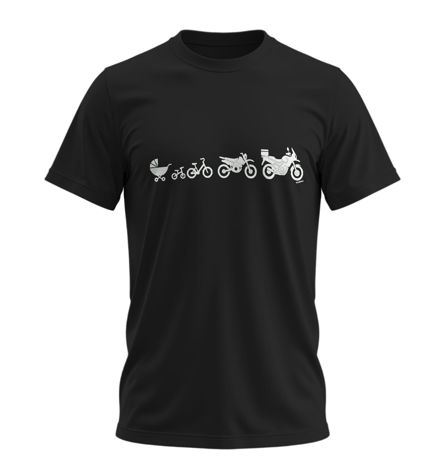 The Evolution of a Motorcycle - Motosikletin Evrimi - Unisex Rahat Kalıp Baskılı Tişört - Moto Garage Collection