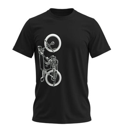 The Classic Iron Howl  - 10 Farklı Renk - Unisex Rahat Kalıp Baskılı Tişört - Moto Garage Collection