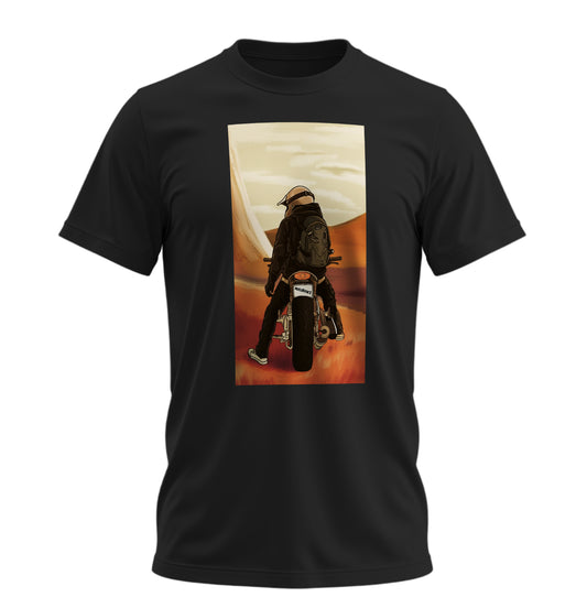 Desert Ride - 10 Farklı Renk - Unisex Rahat Kalıp Baskılı Tişört - Moto Garage Collection