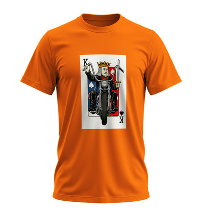 King of Spades - Maça Papazı - Unisex Rahat Kalıp Baskılı Tişört - Moto Garage Collection