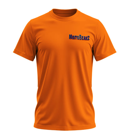 MotoBearZ Mavi Kırmızı Neon Graffiti - 10 Farklı Renk - Unisex Rahat Kalıp Baskılı Tişört - Regular Tişört Collection