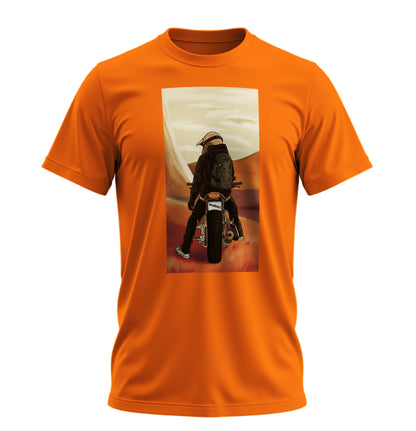 Desert Ride - 10 Farklı Renk - Unisex Rahat Kalıp Baskılı Tişört - Moto Garage Collection