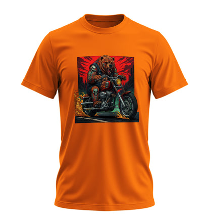 Fire on BearZ - 10 Farklı Renk - Unisex Rahat Kalıp Baskılı Tişört - BearZ Collection