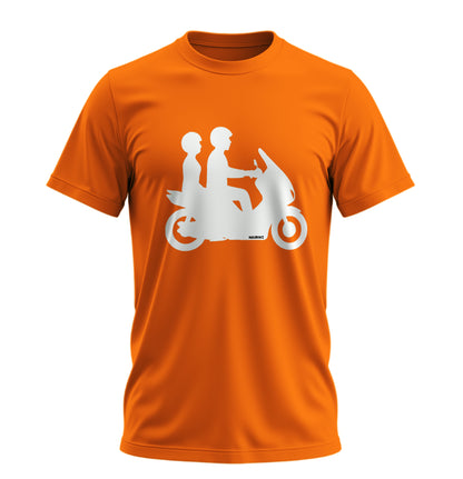 Double Riders- 10 Farklı Renk - Unisex Rahat Kalıp Baskılı Tişört - Moto Garage Collection