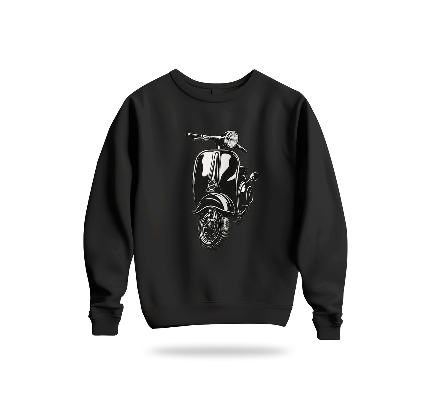 The Nostalgic Scooter Sweatshirt Baskılı Bisiklet Yaka – Unisex Sweat Collection