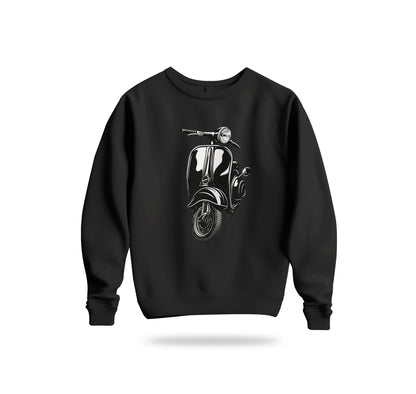 The Nostalgic Scooter Sweatshirt Baskılı Bisiklet Yaka – Unisex Sweat Collection
