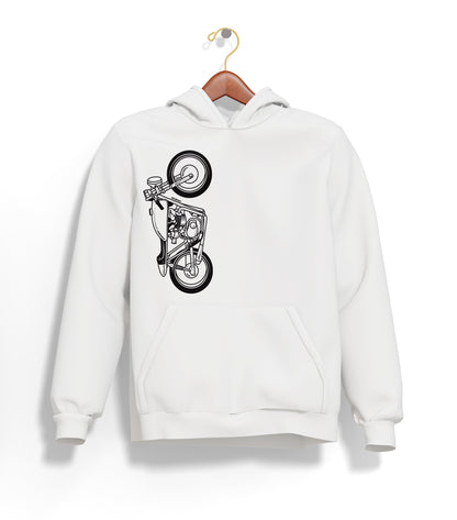 The Classic Shadow Fang Hoodie – Şardonlu Kalın Unisex Motosiklet Kapüşonlu Sweatshirt - Hoodie Collection