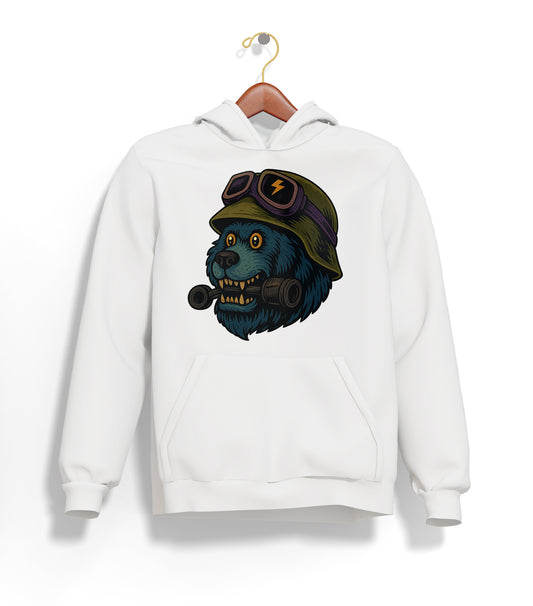 Crazy BearZ Hoodie – Şardonlu Kalın Unisex Motosiklet Kapüşonlu Sweatshirt - Hoodie Collection