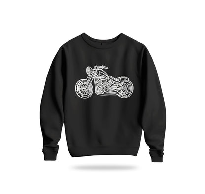 Chopper Line Sweatshirt Baskılı Bisiklet Yaka – Unisex Sweat Collection