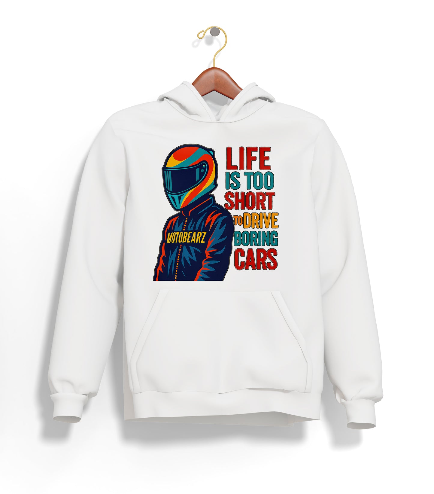Life is Too Short Hoodie – Şardonlu Kalın Unisex Motosiklet Kapüşonlu Sweatshirt - Hoodie Collection