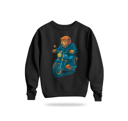 Orange BearZ Sweatshirt Baskılı Bisiklet Yaka – Unisex Sweat Collection