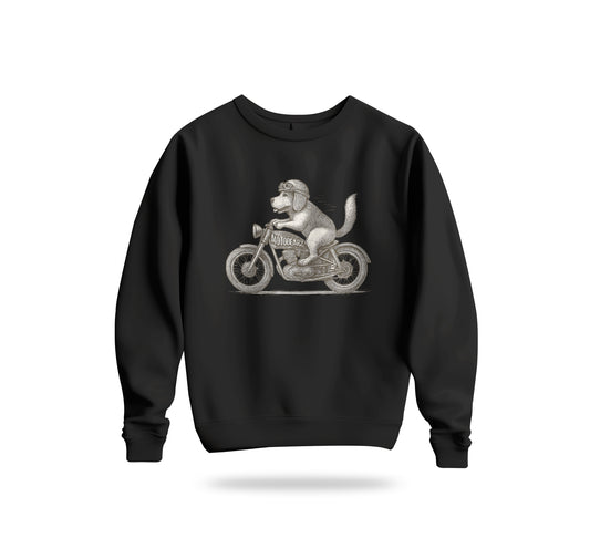 Motorcycle Dog Sweatshirt Baskılı Bisiklet Yaka – Unisex Sweat Collection