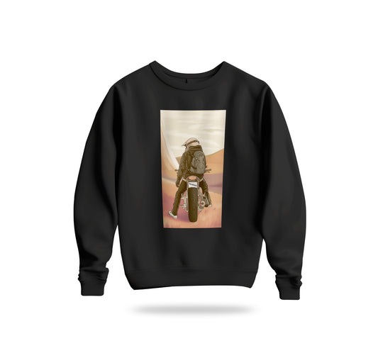 Desert Ride Sweatshirt Baskılı Bisiklet Yaka – Unisex Sweat Collection