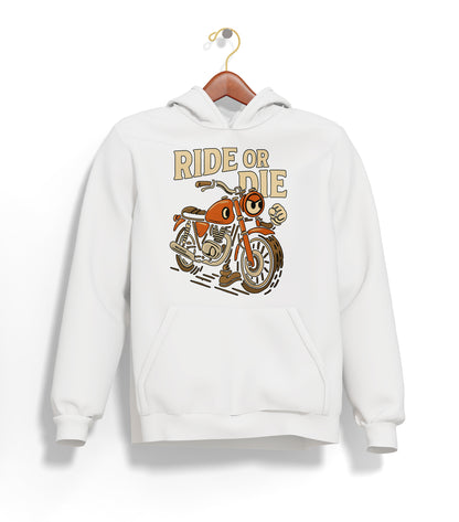Ride or Die Hoodie – Şardonlu Kalın Unisex Motosiklet Kapüşonlu Sweatshirt - Hoodie Collection