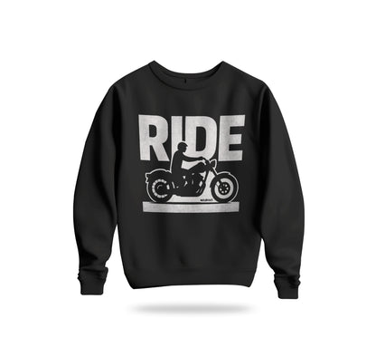 Ride Sweatshirt Baskılı Bisiklet Yaka – Unisex Sweat Collection