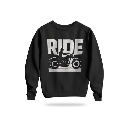 Ride Sweatshirt Baskılı Bisiklet Yaka – Unisex Sweat Collection