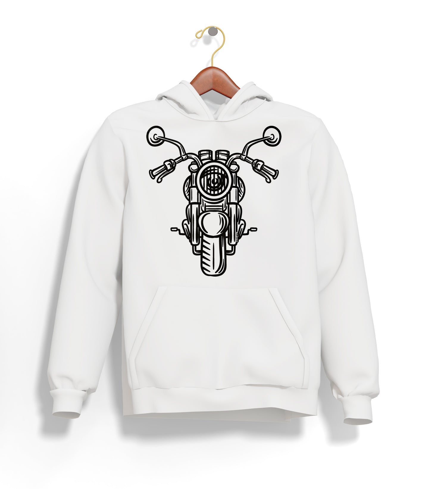 The Classic Ghost Piston Hoodie – Şardonlu Kalın Unisex Motosiklet Kapüşonlu Sweatshirt - Hoodie Collection