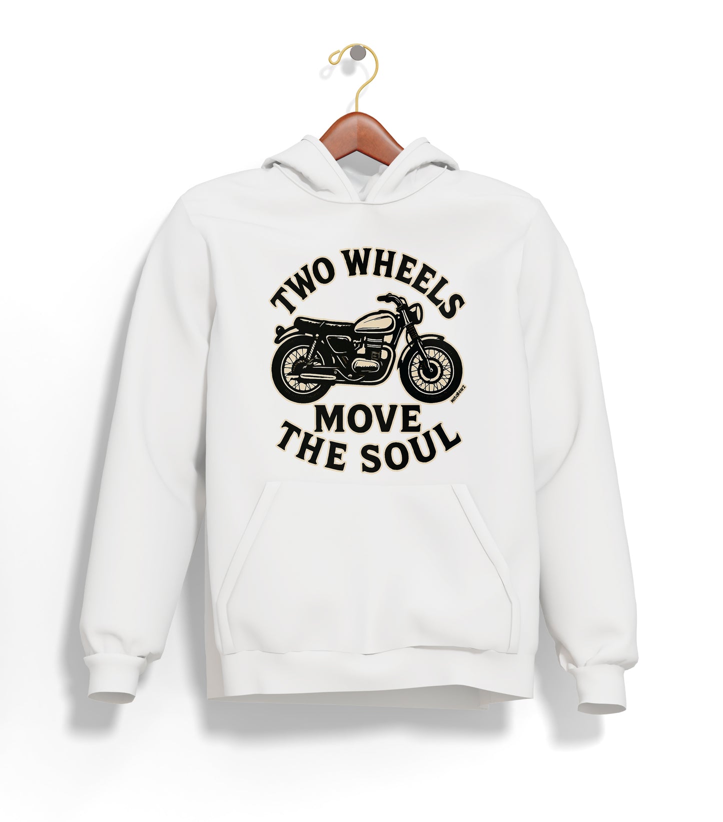Two Wheels Move The Soul - İki Teker Ruhu Taşır Hoodie – Şardonlu Kalın Unisex Motosiklet Kapüşonlu Sweatshirt - Hoodie Collection
