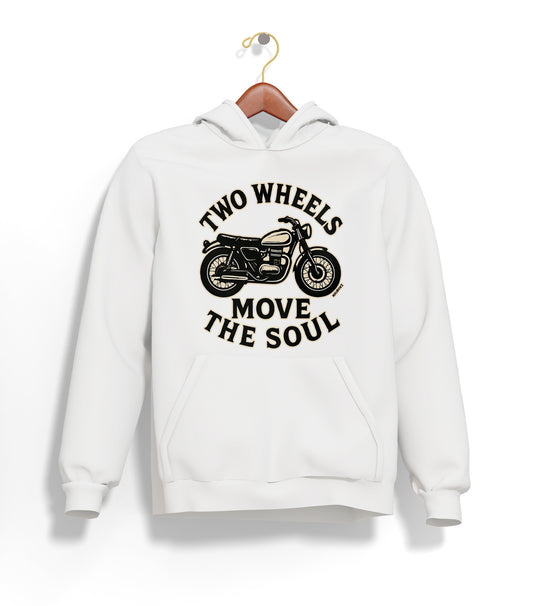Two Wheels Move The Soul - İki Teker Ruhu Taşır Hoodie – Şardonlu Kalın Unisex Motosiklet Kapüşonlu Sweatshirt - Hoodie Collection