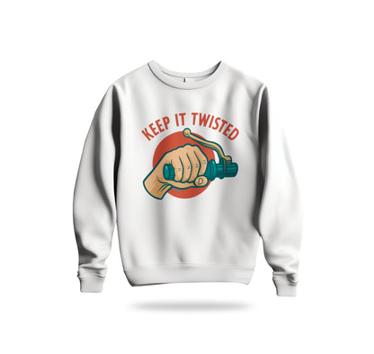 Keep It Twisted Sweatshirt Baskılı Bisiklet Yaka – Unisex Sweat Collection