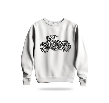 Chopper Line Sweatshirt Baskılı Bisiklet Yaka – Unisex Sweat Collection