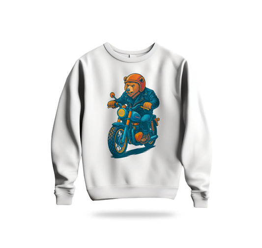 Orange BearZ Sweatshirt Baskılı Bisiklet Yaka – Unisex Sweat Collection