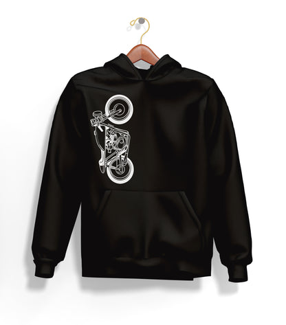 The Classic Shadow Fang Hoodie – Şardonlu Kalın Unisex Motosiklet Kapüşonlu Sweatshirt - Hoodie Collection