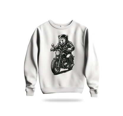 Black N White BearZ Sweatshirt Baskılı Bisiklet Yaka – Unisex Sweat Collection