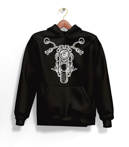 The Classic Ghost Piston Hoodie – Şardonlu Kalın Unisex Motosiklet Kapüşonlu Sweatshirt - Hoodie Collection