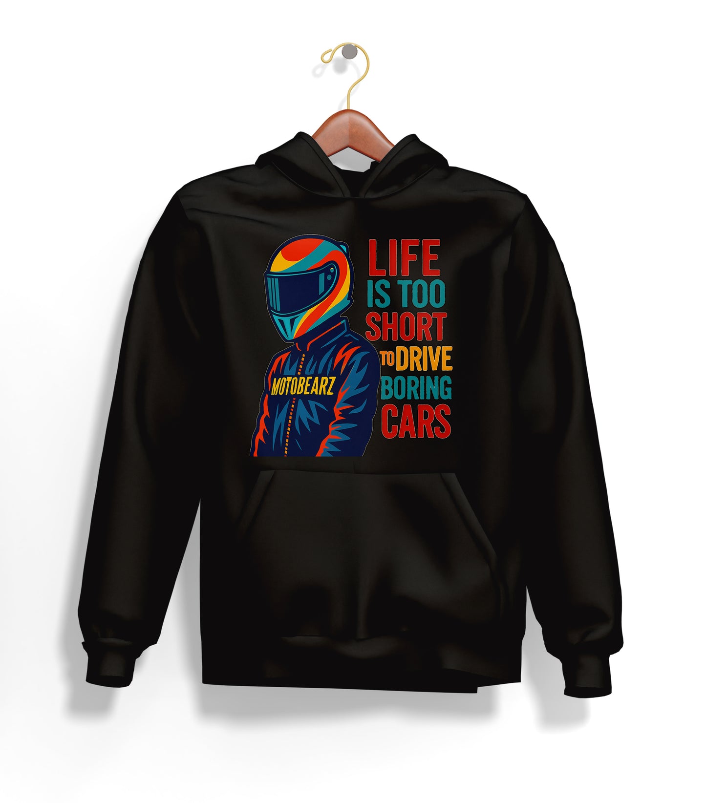 Life is Too Short Hoodie – Şardonlu Kalın Unisex Motosiklet Kapüşonlu Sweatshirt - Hoodie Collection