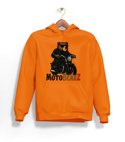 Bear Rides Bike Hoodie – Şardonlu Kalın Unisex Motosiklet Kapüşonlu Sweatshirt - Hoodie Collection