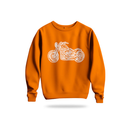 Chopper Line Sweatshirt Baskılı Bisiklet Yaka – Unisex Sweat Collection