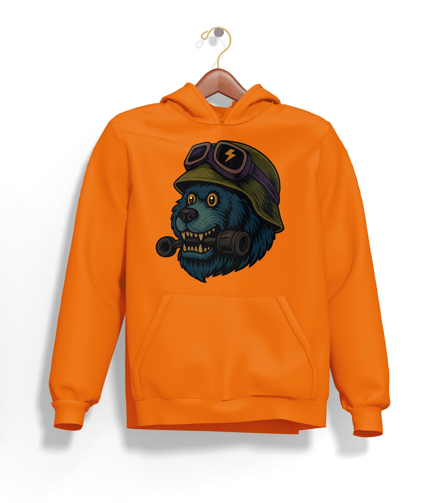 Crazy BearZ Hoodie – Şardonlu Kalın Unisex Motosiklet Kapüşonlu Sweatshirt - Hoodie Collection