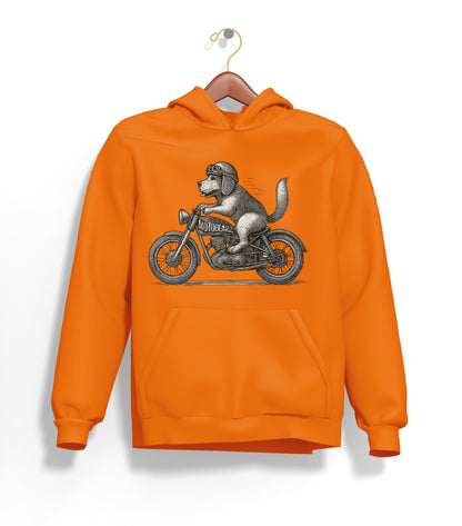 Motorcycle Dog Hoodie – Şardonlu Kalın Unisex Motosiklet Kapüşonlu Sweatshirt - Hoodie Collection