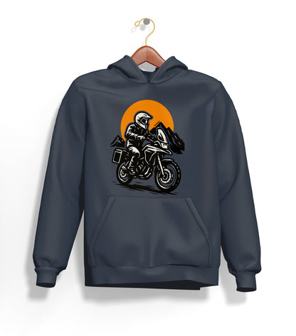 Adventure Biker Hoodie – Şardonlu Kalın Unisex Motosiklet Kapüşonlu Sweatshirt - Hoodie Collection