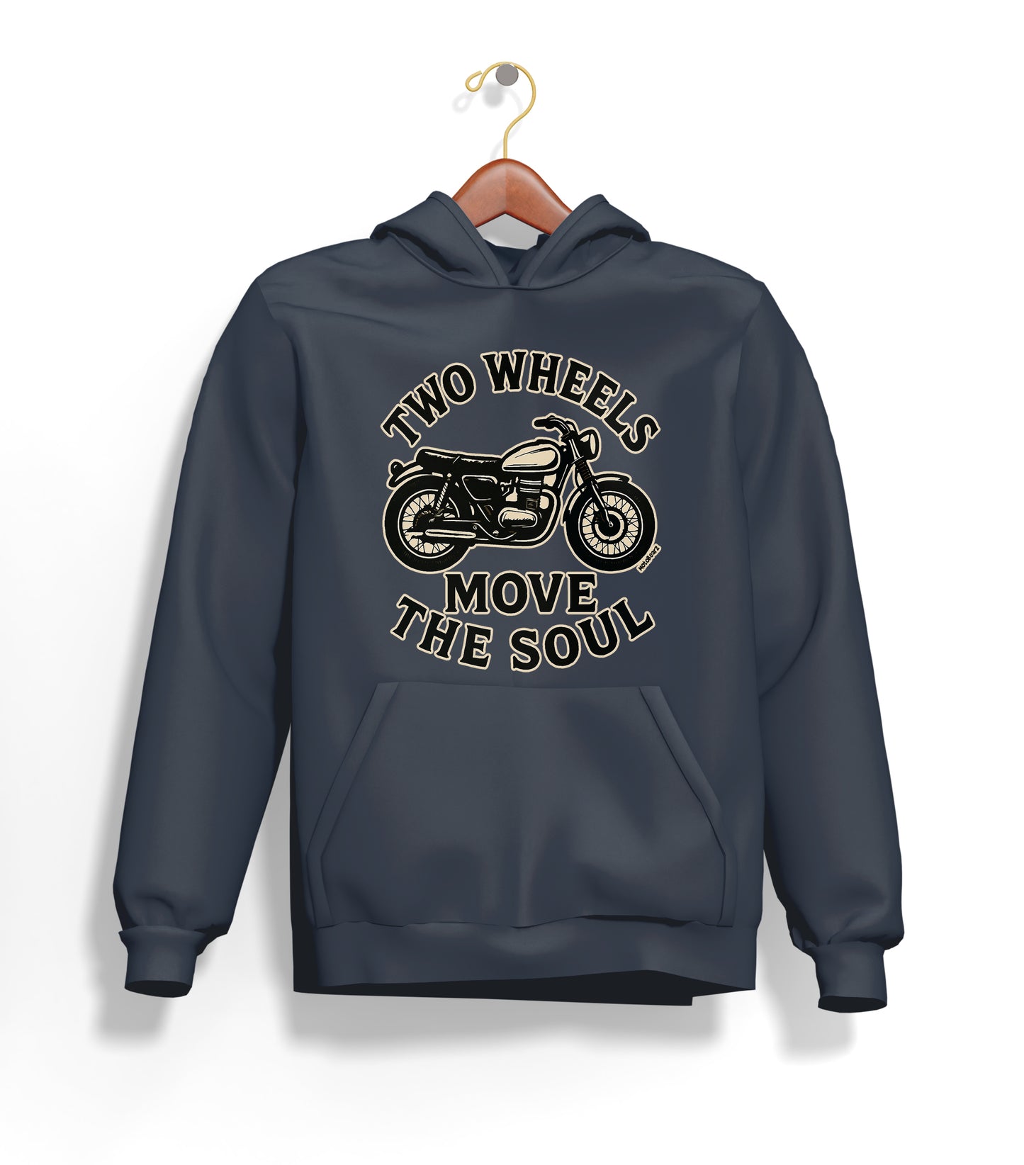 Two Wheels Move The Soul - İki Teker Ruhu Taşır Hoodie – Şardonlu Kalın Unisex Motosiklet Kapüşonlu Sweatshirt - Hoodie Collection
