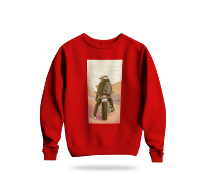 Desert Ride Sweatshirt Baskılı Bisiklet Yaka – Unisex Sweat Collection