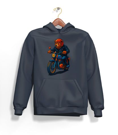 Orange BearZ Hoodie – Şardonlu Kalın Unisex Motosiklet Kapüşonlu Sweatshirt - Hoodie Collection