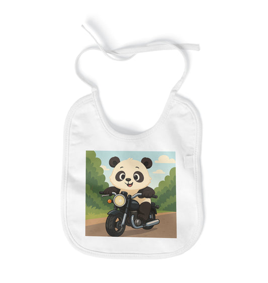 Mini Panda Rider MotoBearZ Bebek Önlüğü – Tarz Sahibi Minikler İçin - Leke Tutmaz Yumuşak Kumaş