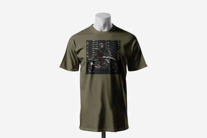 Adventure Night - 10 Farklı Renk - Unisex Rahat Kalıp Baskılı Tişört - Moto Garage Collection