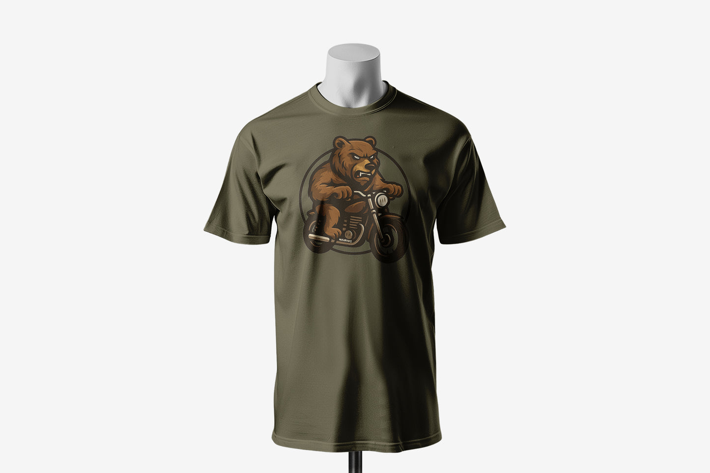 Wild Bear Ride - 10 Farklı Renk - Unisex Rahat Kalıp Baskılı Tişört - BearZ Collection